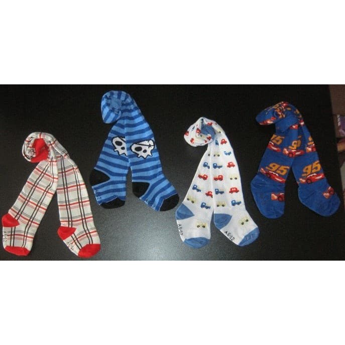 Legging Bayi Cotton Rich Motif isi 4pcs - Legging Bayi Anti Slip