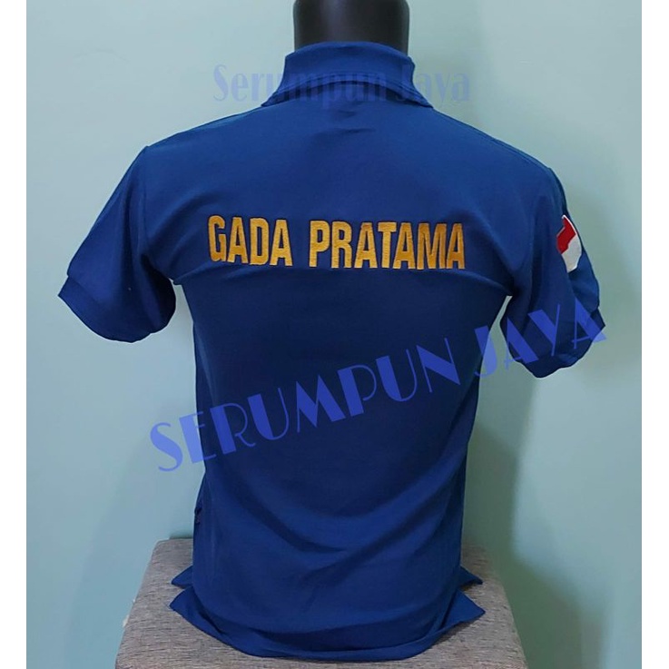 KAOS GADA PRATAMA TERBARU - KAOS KERAH GADA PRATAMA BIRU TERBARU FULL BORDIR