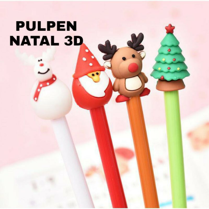 

WK PULPEN BALLPOINT NATAL SOUVENIR HADIAH KADO SANTA POHON RUSA SNOWMAN