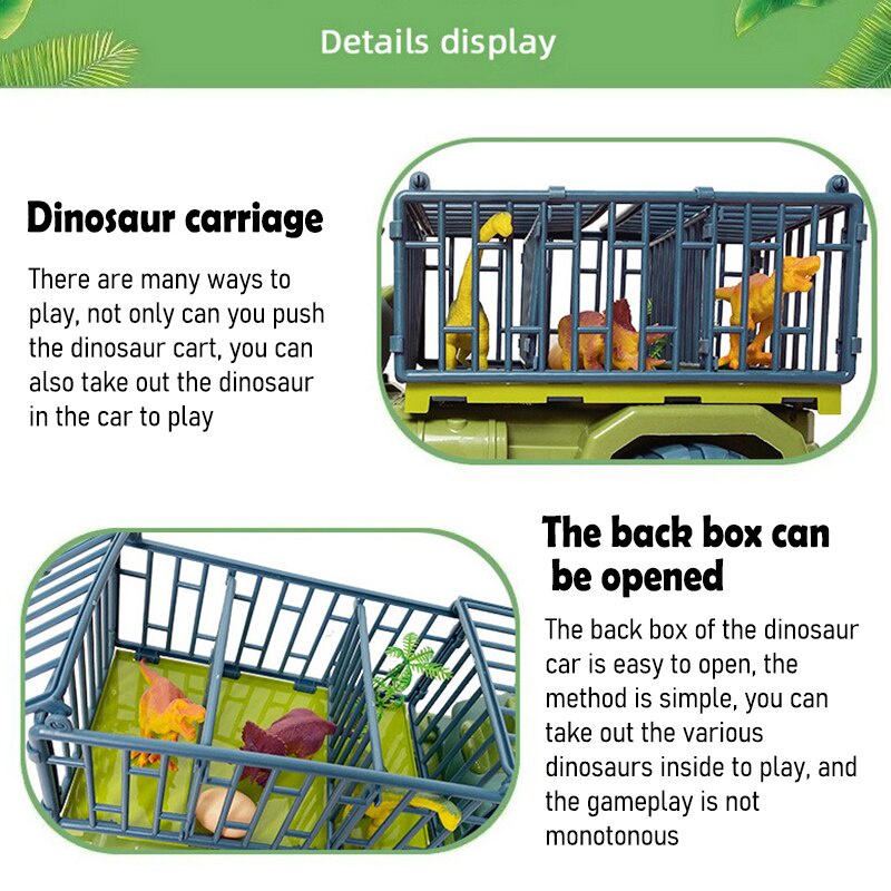 Dinosaur Truck Toy Car Transporter Carrier Set include Dinosaur Figures &amp; Egg Playset Toy Gift