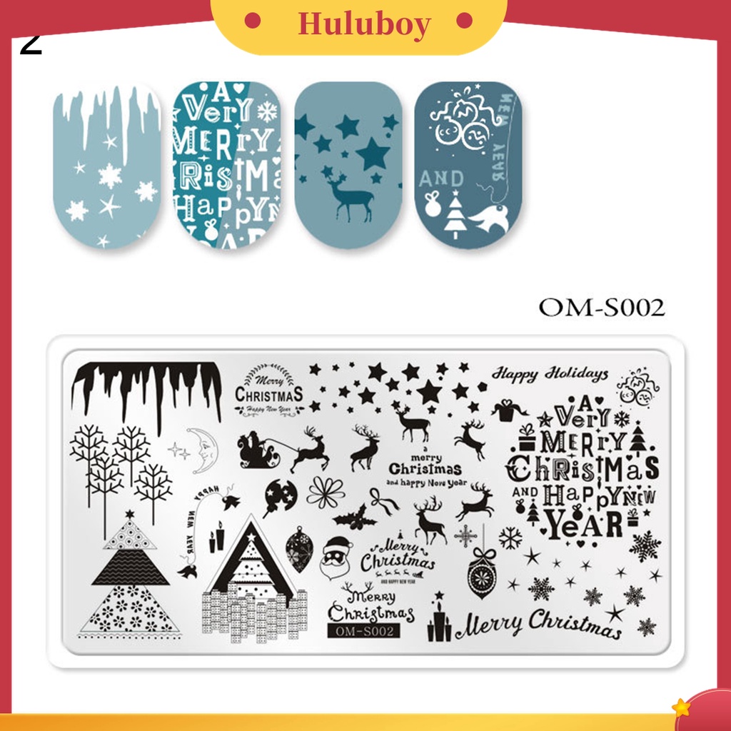 Huluboy Huluboy♡ Plat Stempel / Cap Kuku Motif Natal / Snowflake / Snowman
