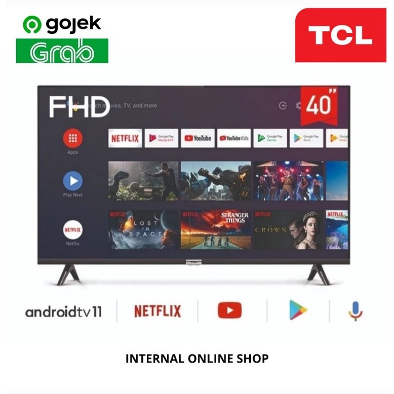 TCL 40A3+ Smart TV 40 Inch Android TV Garansi Resmi