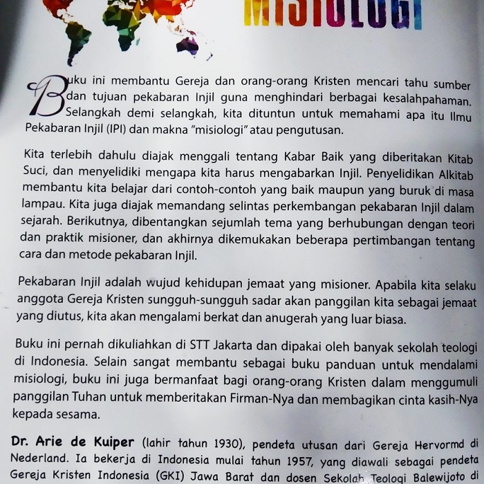 Misiologi - Ilmu Pekabaran Injil Buku Rohani Kristen