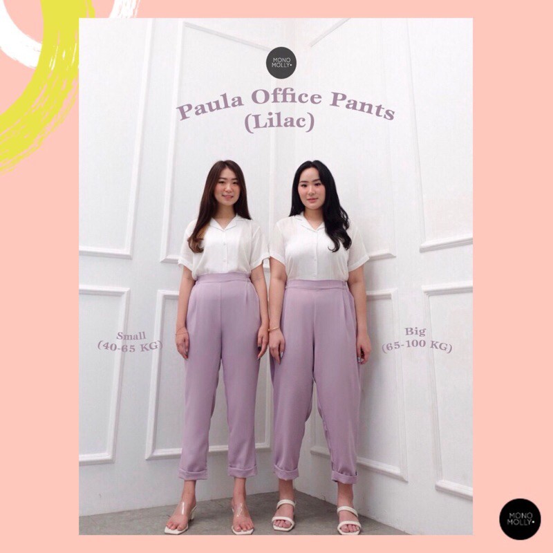PAULA OFFICE PANTS LILAC MONOMOLLY