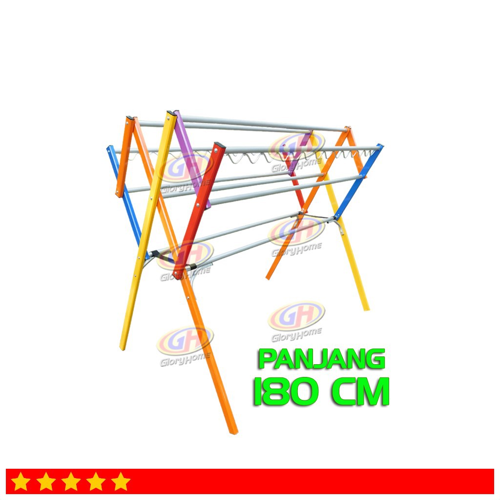 Jemuran Baju Aluminium Jumbo Hanger 180 Cm 9 Palang Shopee Indonesia