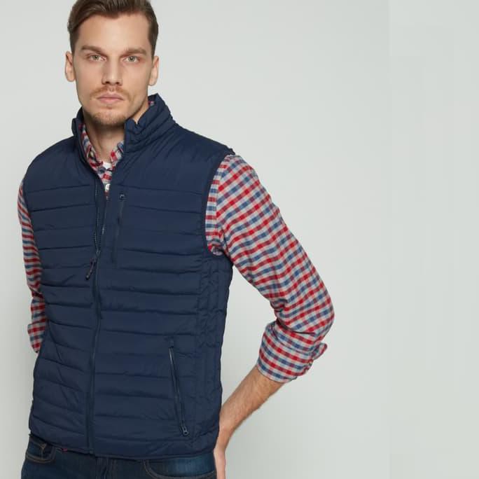 Pengiriman Cepat Original GAP Coldcontrol Vest Jacket! Jaket Rompi Murah Vespa - Biru, M ON SALE
