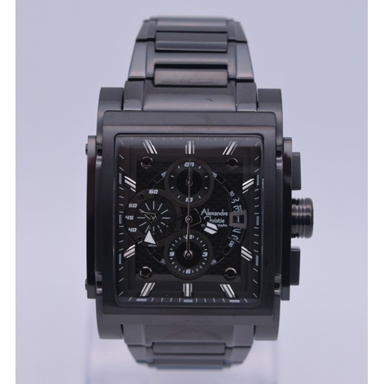 Jam Tangan Pria Alexandre Christie Ac 6405 Full Black Original