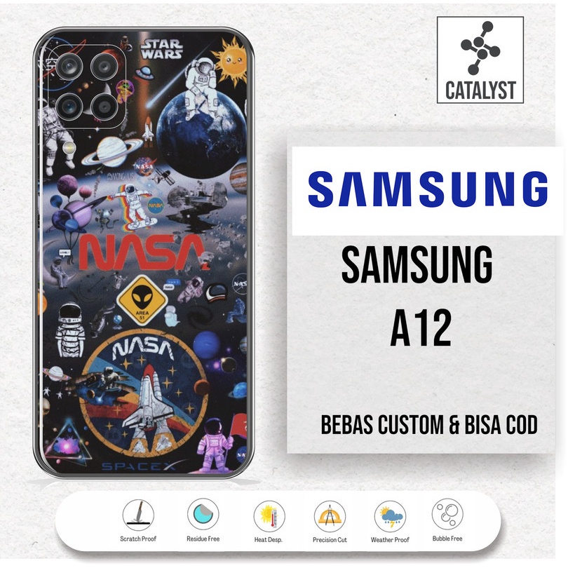(Buy 1 Get 2) Garskin Skin SAMSUNG A12 - KODE -9JFS Bisa Custom - Sticker Case