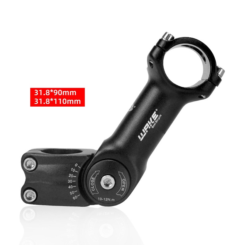 90mm/110mm OS 31.8mm Wake A820 Stem Sepeda MTB Rise Adjustable 0-60 Derajat