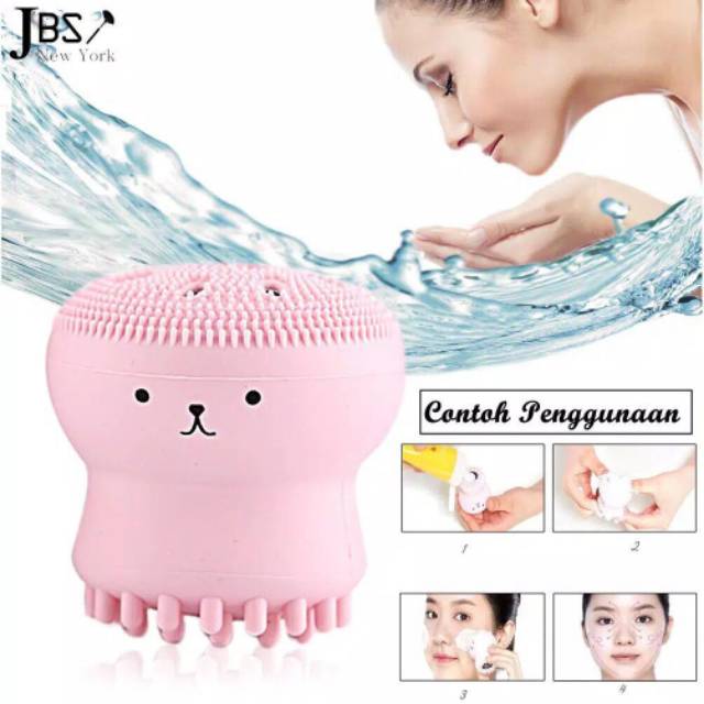 Sikat Pembersih Wajah Brush Cleaner Cleansing Facial Brush With Silikon Bentuk Gurita