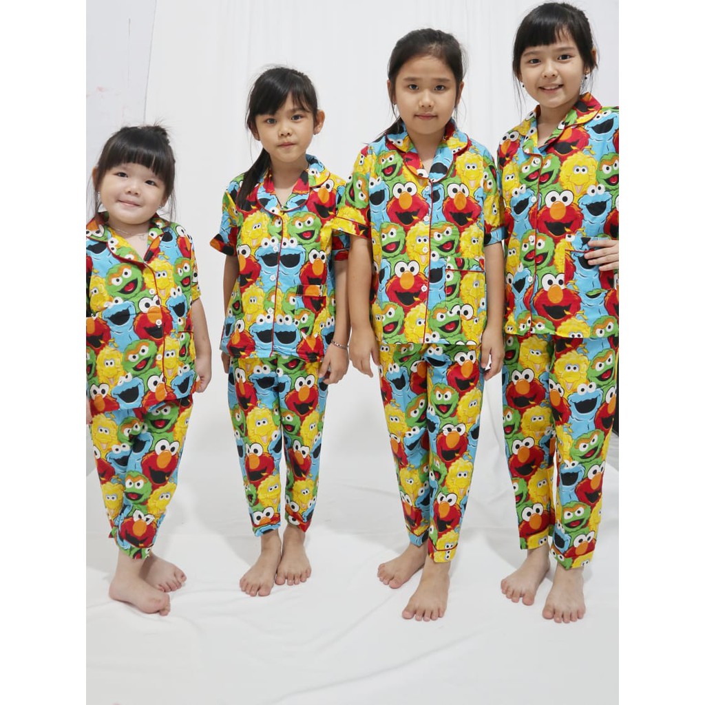 bisa couple ibu dan anak motif elmo