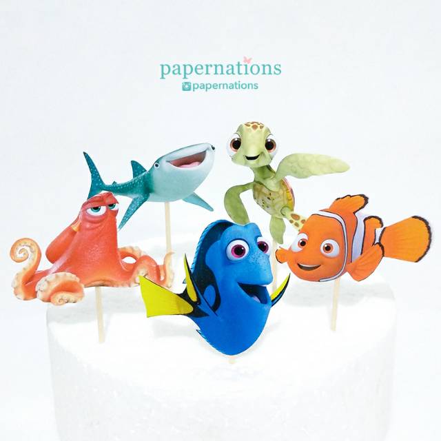 Cupcake Topper Finding Dory / Topper Finding Dory / Cake Topper Finding Dory