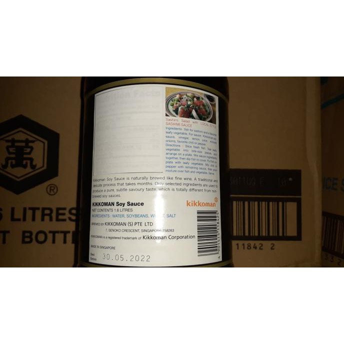 

Sale Kikkoman Soy Sauce 1.6 / 1,6 / Liter Ltr Lt L