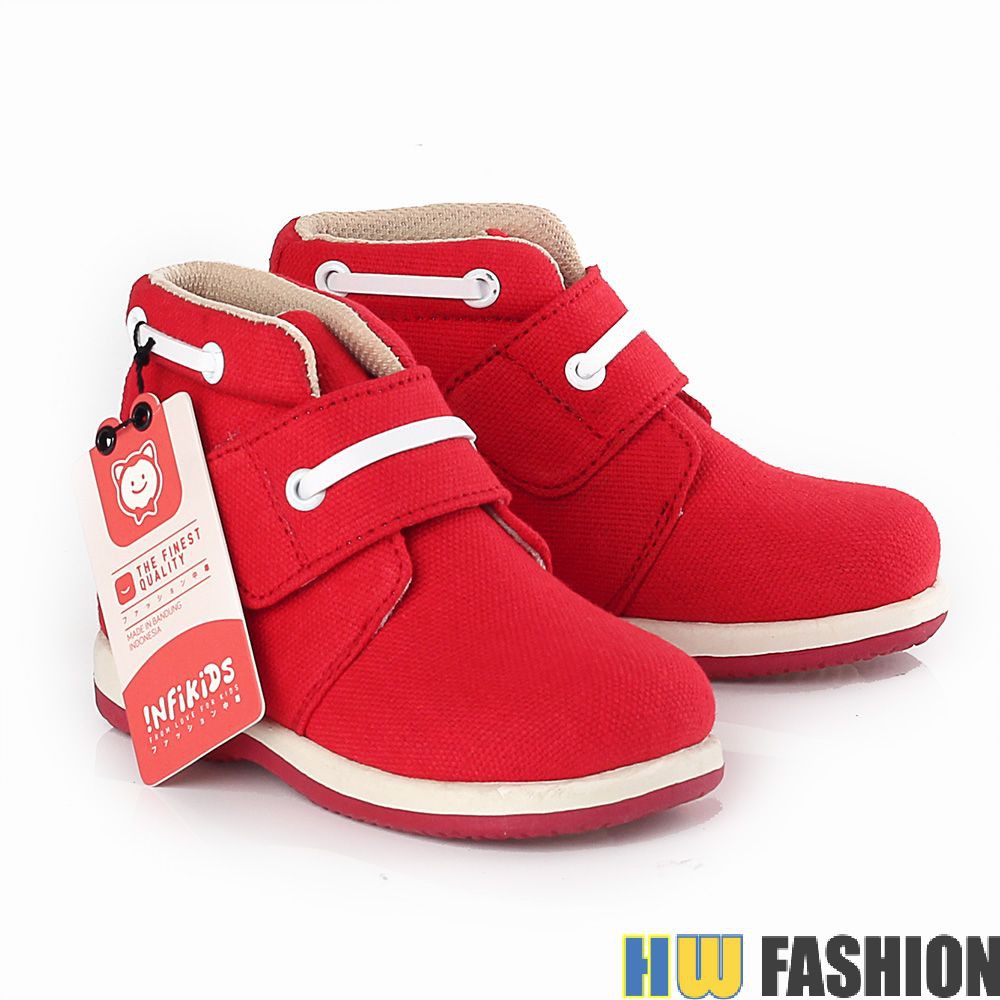 Infikids - KID 327 Sepatu Sekolah Anak Perempuan Red murah original cibaduyut keren