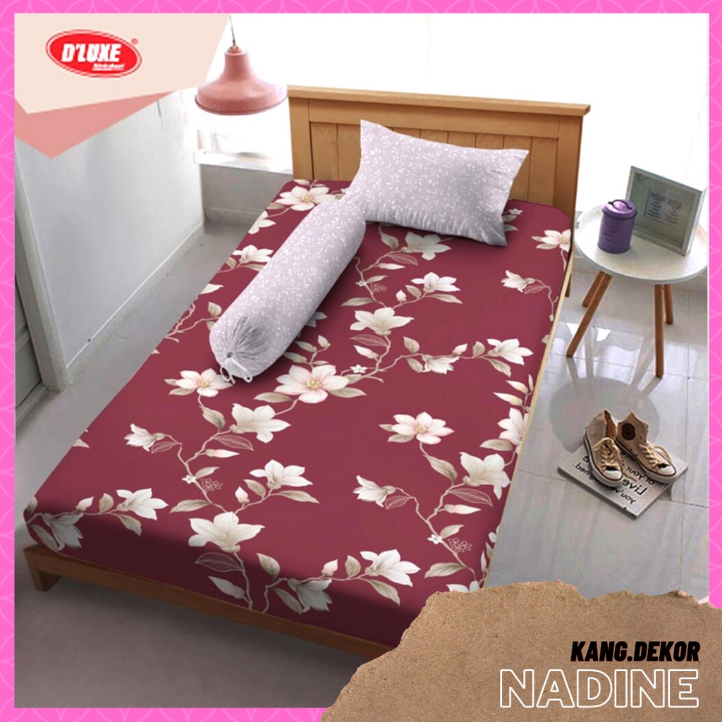 SPREI KINTAKUN D'LUXE MOTIF NADINE 120x200 NO 3 SINGLE SEPREI CANTIK MURAH MOTIF TERBARU SEPRAI KAMAR TIDUR D’LUXE SEPREI AESTHETIC D LUXE KINTAKUN SEPRAI CANTIK SEPRE DLUXE PROMO ANTI LUNTUR MOTIF PLUS SARUNG BANTAL SPREI DEWASA ALAS KASUR SPREI ADEM