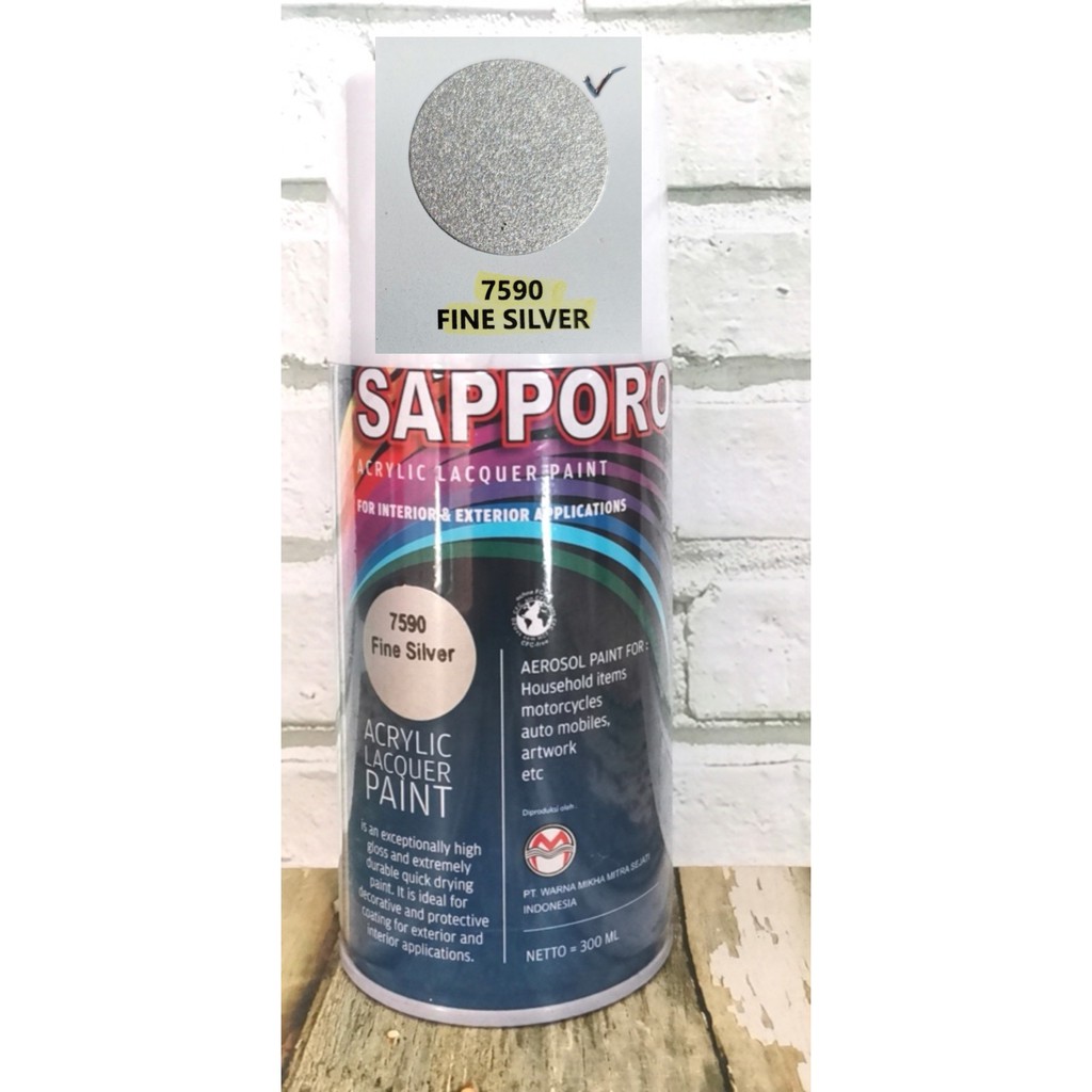 Pilok Sapporo Hitam Putih Hitam doff Clear Silver 300 ml