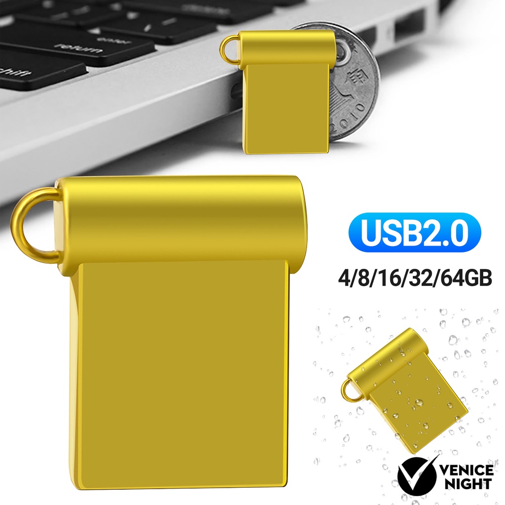 (SF) Flashdisk USB 2.0 Bahan Logam Untuk Laptop