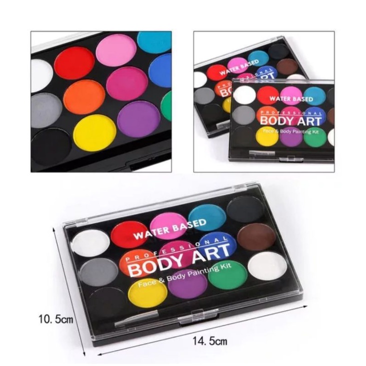 

Body Art 15 Colour Set +2 Brush / Face Painting / Body