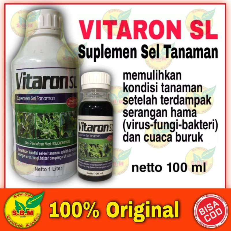 VITARON SL 100ML PUPUK suplemen sel tanaman memperbarui sel tanaman yang rusak