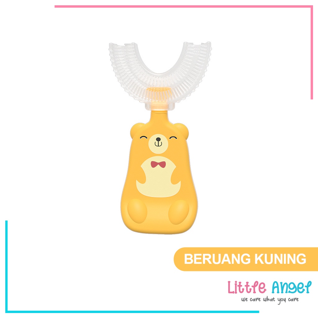 SIKAT GIGI BAYI ANAK Model U Silicon Baby Training Toothbrush Karakter Lucu Silikon Lembut Bulu Halus Kids Teether Gigitan Newborn