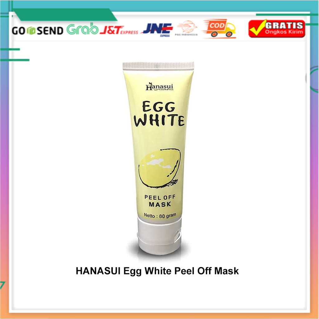 Egg White Peel Off Mask / Masker Putih Telur / Masker Penghilang Komedo, Jerawat, Bekas Jerawat - Ha