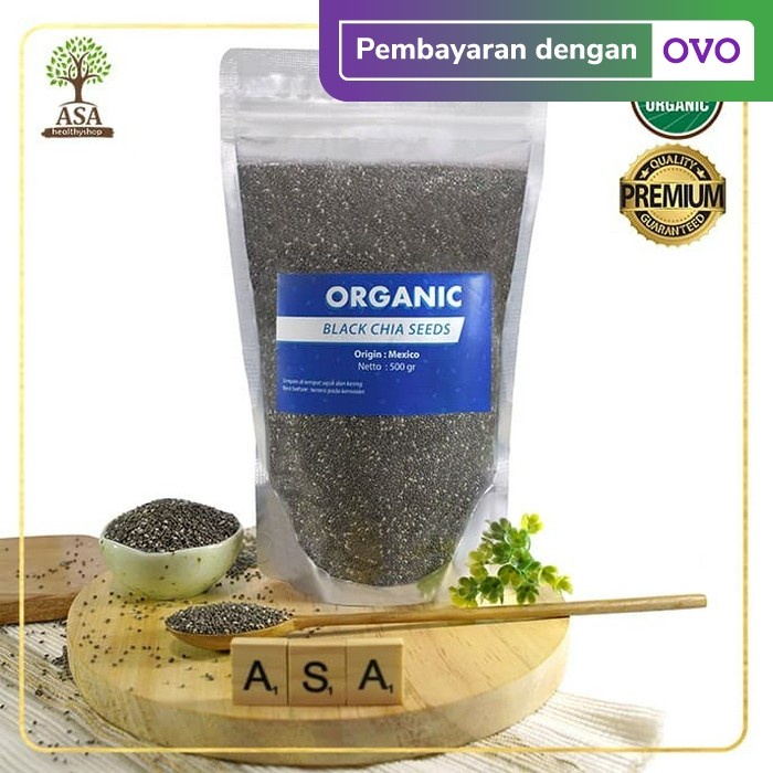 

Jual Organic Black Chia Seeds Mexico 500 gram -Organic Chiaseed / Chia seed