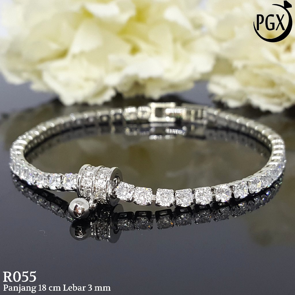 PGX Gelang Tangan Xuping Wanita Perhiasan Lapis Emas Aksesoris Fashion Premium - R055