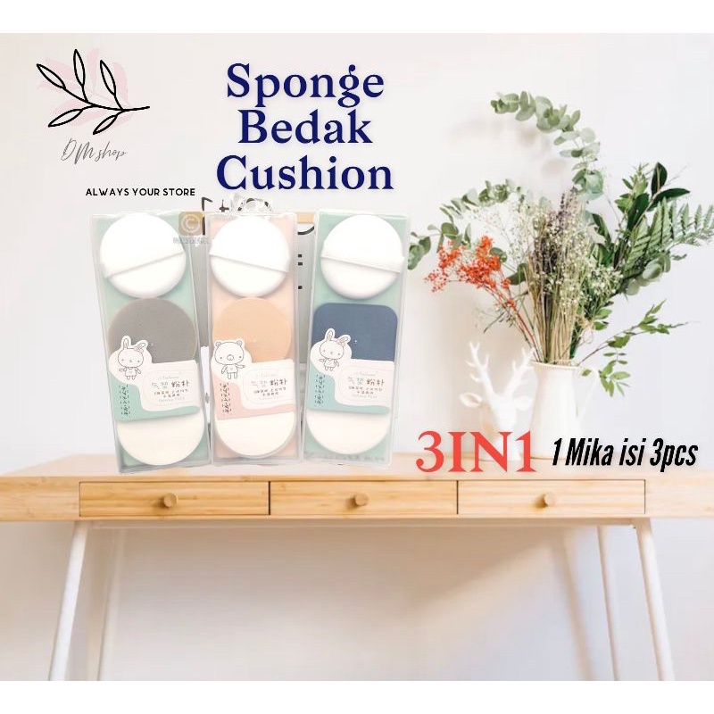 DM SHOP SPONGE BEDAK CUSHION MIKA 3in1