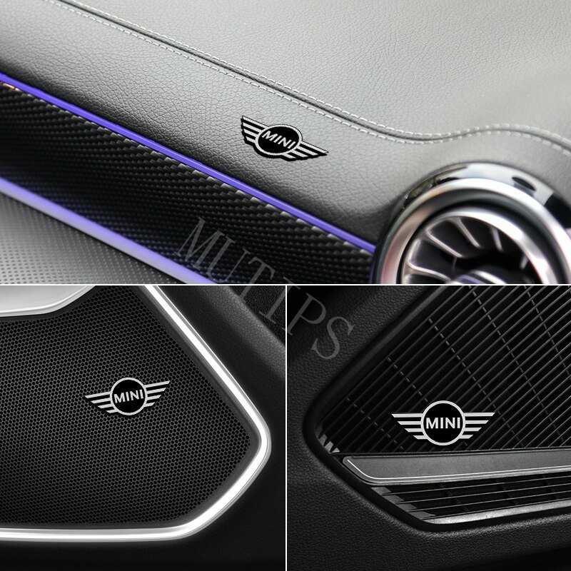 4 Pcs Sticker Dekorasi Speaker Mobil BMW F10 F30 E39 E60 X1 E84 F48 E36 E46 E30 E90 F25 X3 E83 X5 F15