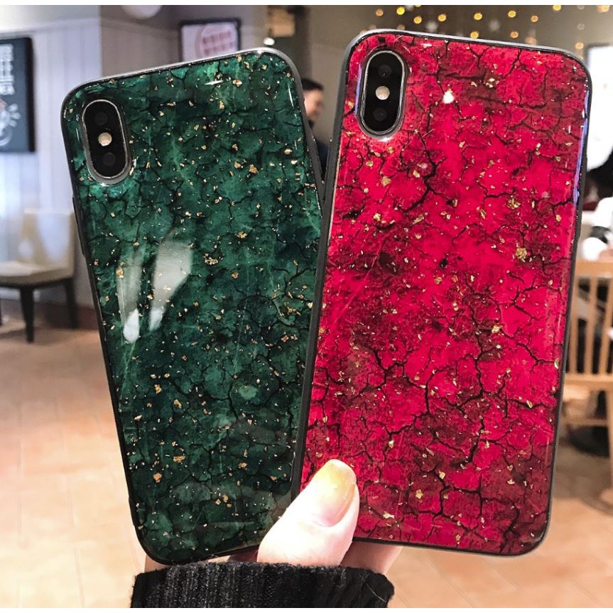 OPPO A53 2020 A33 2020 RENO 4F 5 F7 5F Luxury Glass Jelly Marble Crackle Case