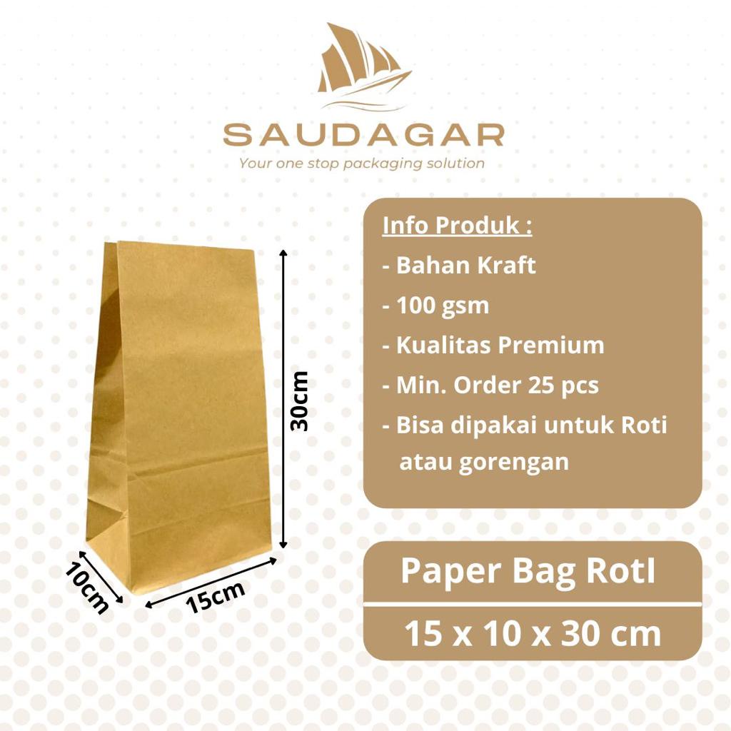 Kantong kertas makanan / roti / food paper bag SOS