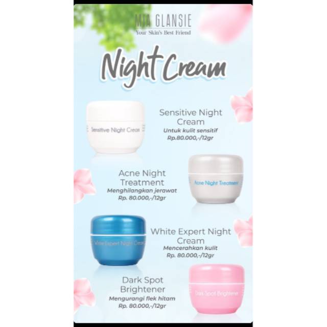 night cream terbaru mia glansie