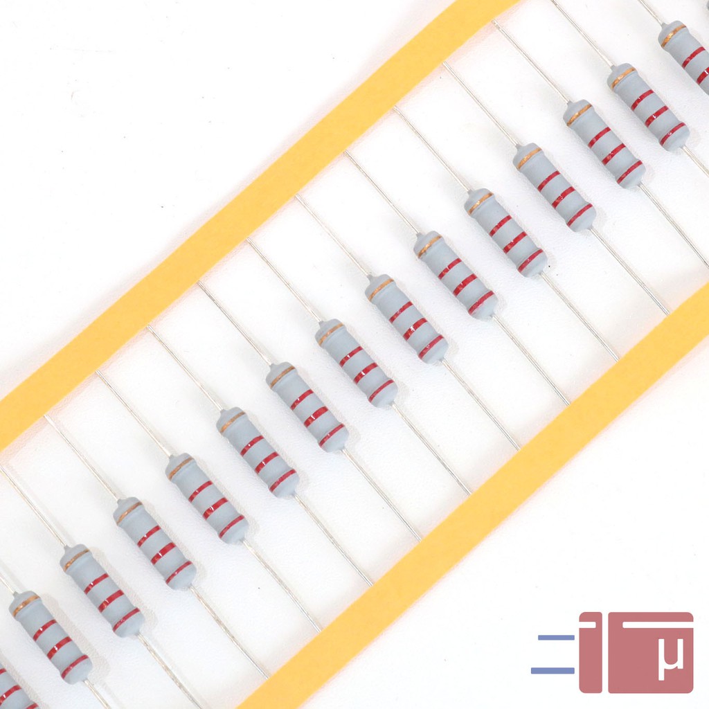 Resistor 2K2 2.2K 2W Metal Oxide 5% Taiwan Kaki Tembaga