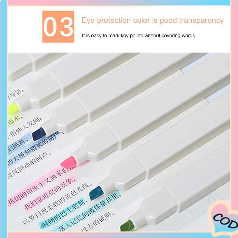 COD❤️COD multicolor pena stabilo siswa 6PCS/set Stabilo / highlighter pastel 6 colors warna-A.one