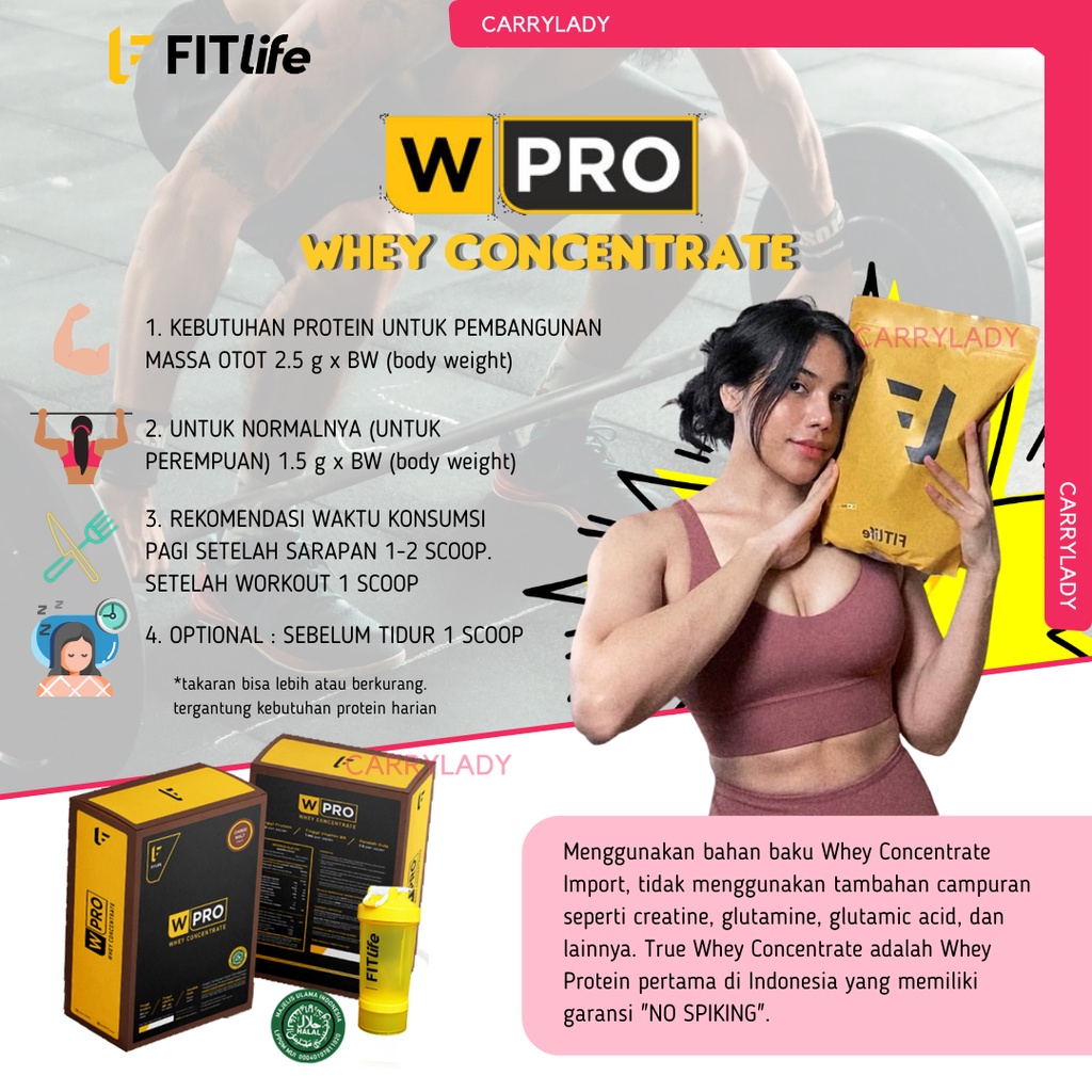 FITlife Whey Pro CONCENTRATE 3,3 LB 50 SERV 1500 GR Whey protein concentrate