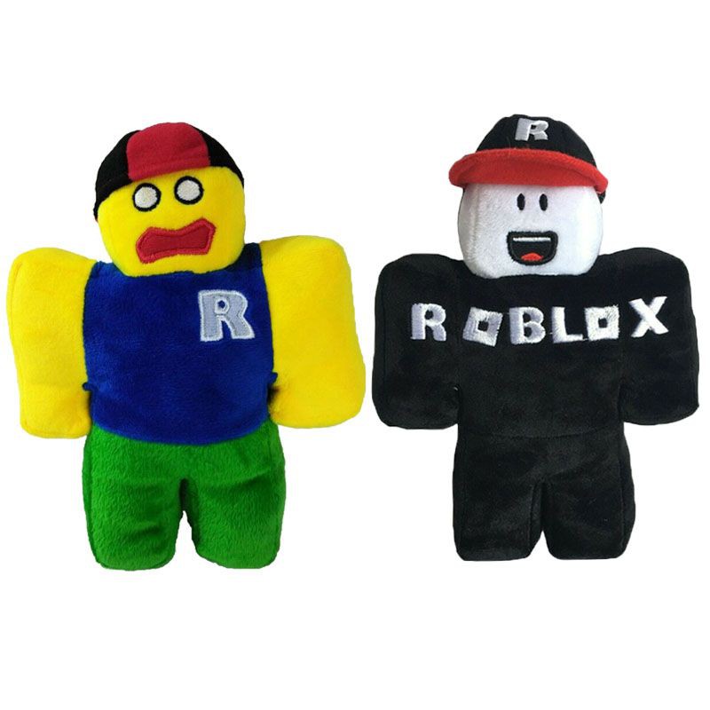 【Ready Stock!】Boneka Plush Roblox Klasik 30cm Dengan Topi Dapat Dilepas Untuk Hadiah Natal Anak