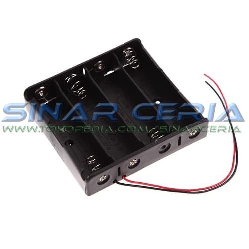Tempat dudukan baterai 18650 Quad / battery holder 18650 x4 case box