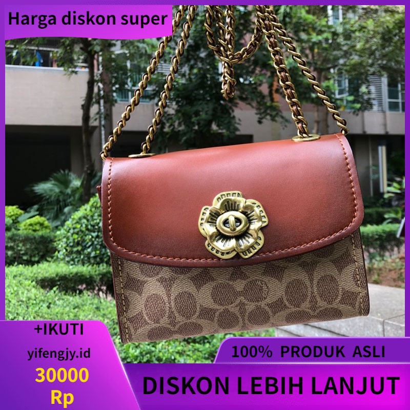  Coach  f34256 Tas  Selempang Wanita Model Vintage Flap 