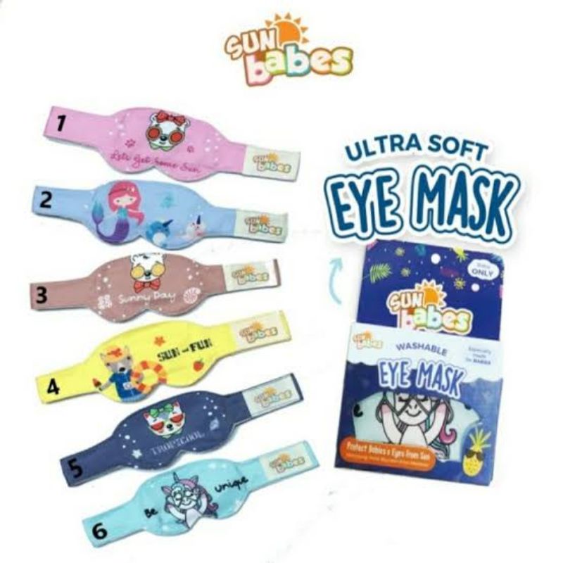 Sun Babes Ultra Soft Eye Mask - Kacamata Jemur Bayi - Penutup Mata Bayi - Kacamata Bayi
