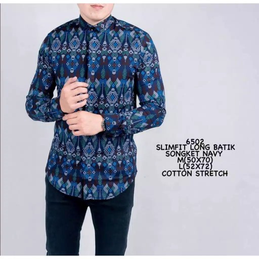 Kemeja Batik Songket Pria Gradation Terlaris