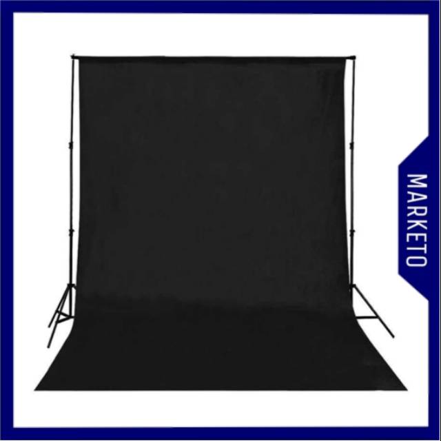 Kain Backdrop Warna Hitam Studio Fotografi / Perlengkapan Kain Studio Foto - S-1104
