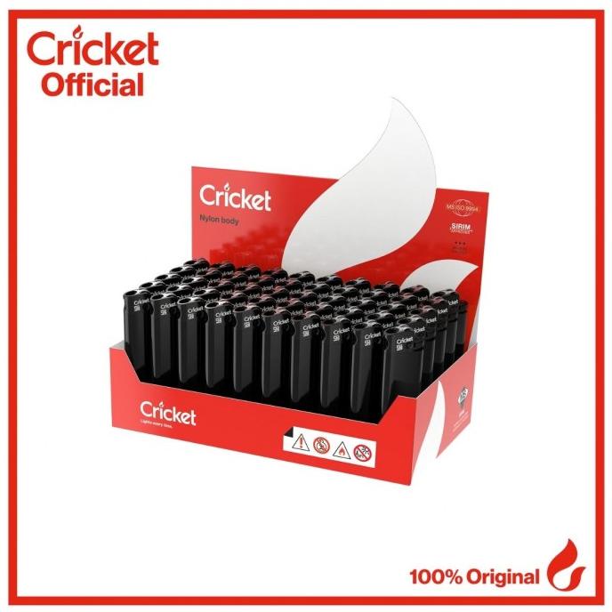 Korek Api Cricket Seri Polos Hitam - 50 Buah