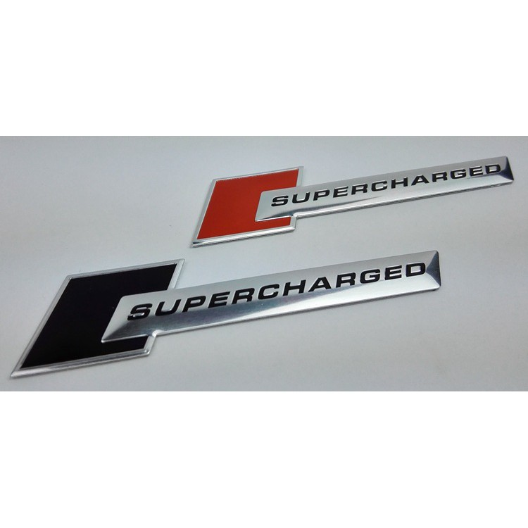 Stiker Emblem Badge SUPERCHARGED untuk Mobil Audi/Land Rover