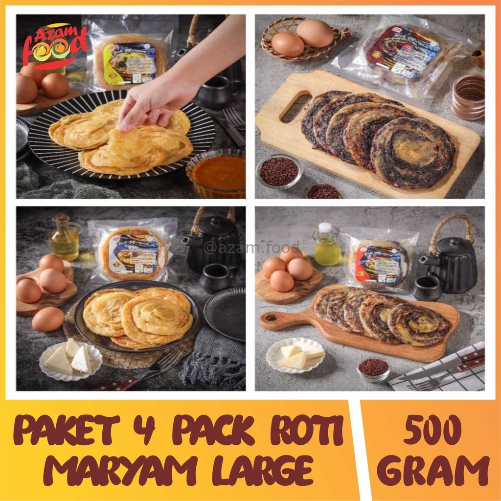 

[PAKET 4 MIX] ROTI MARYAM ORIGINAL, COKELAT, KEJU & COKJU LARGE