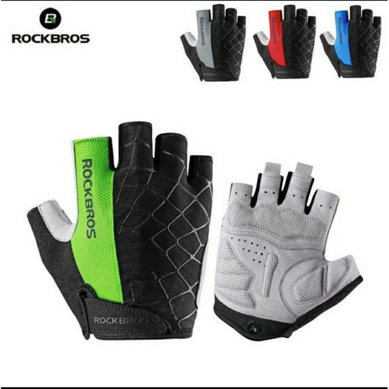 Sarung Tangan ROCKBROS S109 Bike Glove Half Finger Sepeda GyM olahraga