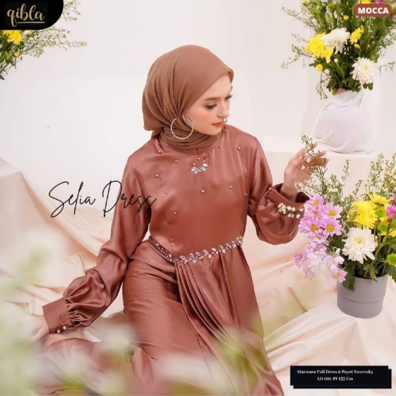 SELIA DRESS GAMIS MUSLIMAH SETELA MAXY SETELA DRESS STELA BROKAT KONDANGAN CANTIK GAMIS WARNA LILAC WARNA SAGE GREEN DAN BATA GAMIS BAHAN LICIN FIT BODY DRESS MODERN MAXMARA DRESS GAMIS POLOS TEBAL PREMIUM GAUN SILK GAMIS LEBARAN TERBARU OUTFIT KONDANGAN