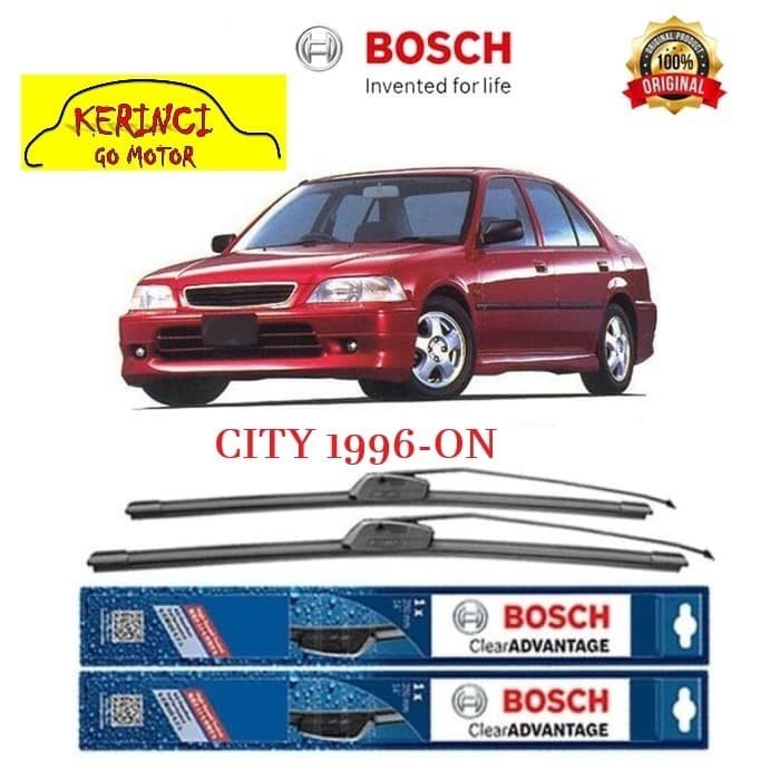 WIPER BOSCH CLEAR ADVANTAGE HONDA CITY 1996-ON 19&quot; &amp; 18&quot; SEPASANG