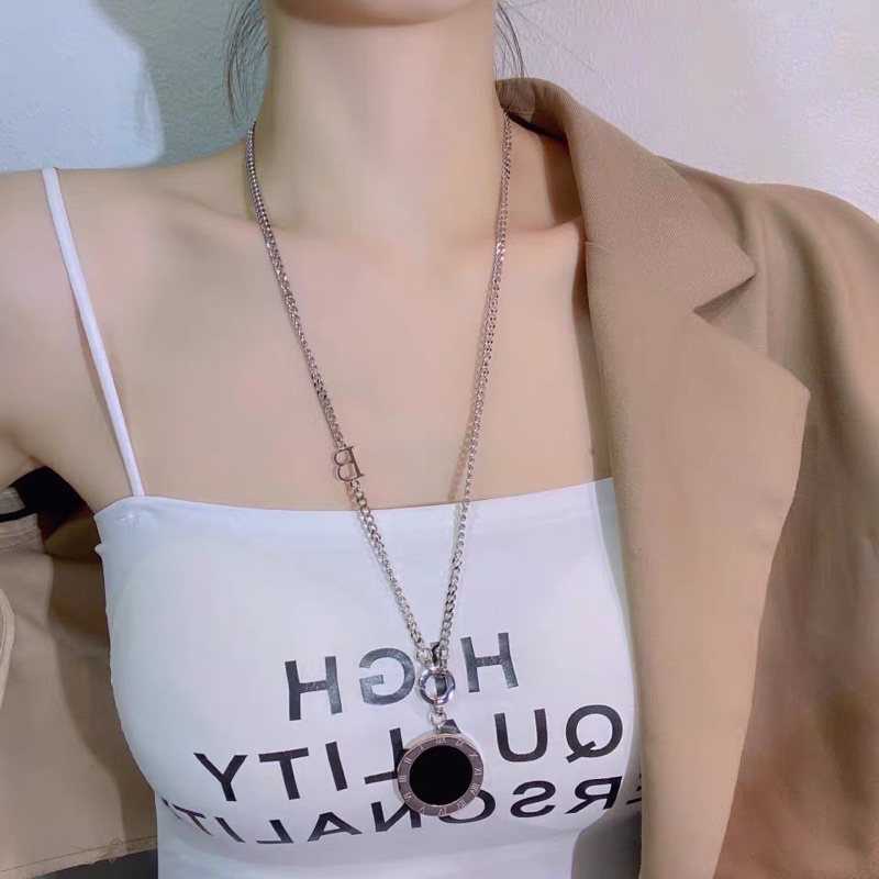 Kalung Bvl B panjang hijab titanium anti karat harga grosir bisa cod