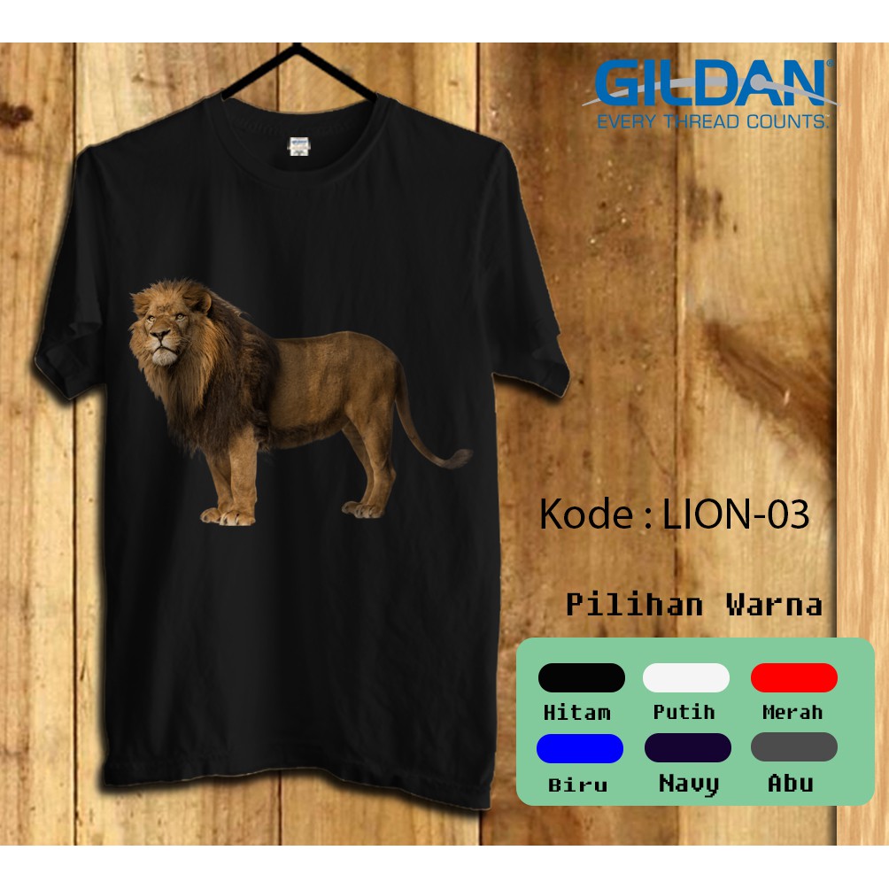 Kaos Gildan Softstyle - Animal, hewan buas, singa pejantan , Lion / Singa 2