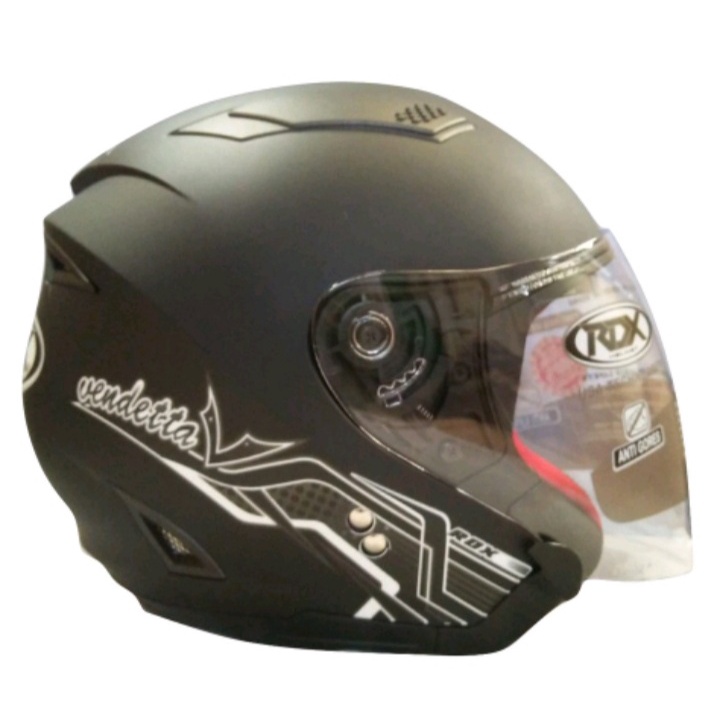 Helm Half Face RDX Solid Vendetta Black Doff